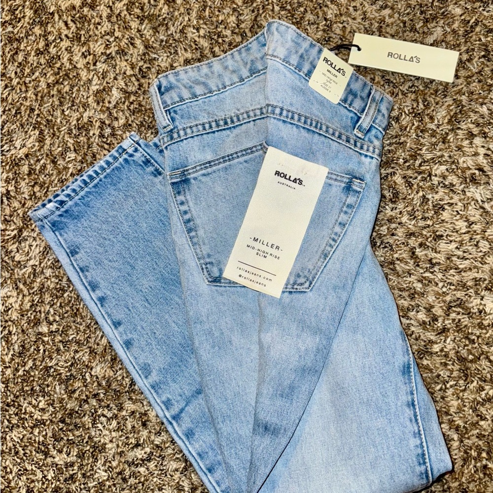 Rolla’s Miller Mid-High Rise Slim Straight Jean from Revolve